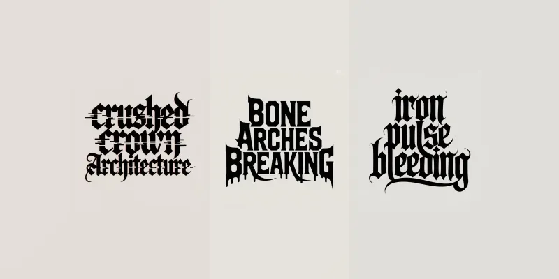 Brutalist Blackletter Typography Tees generated by undefined