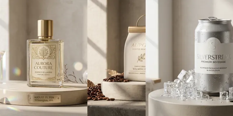3D Luxury Product Packaging Mockups generated by undefined
