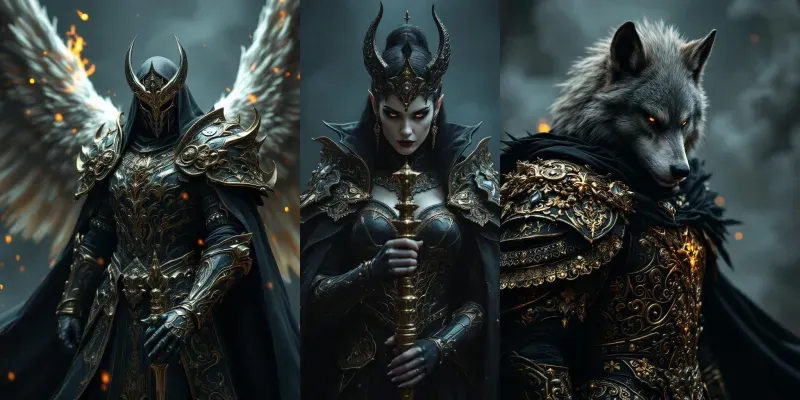 Epic Cinematic Dark Fantasy Characters generated by undefined