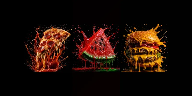 Dripping Dark Food Art generated by undefined