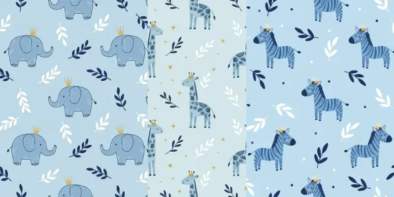 Whimsical Blue Kingdom Nursery Prints generated by undefined