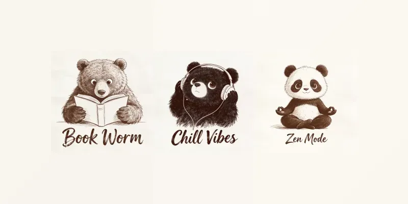 Cute Bear Sketch Printables generated by undefined