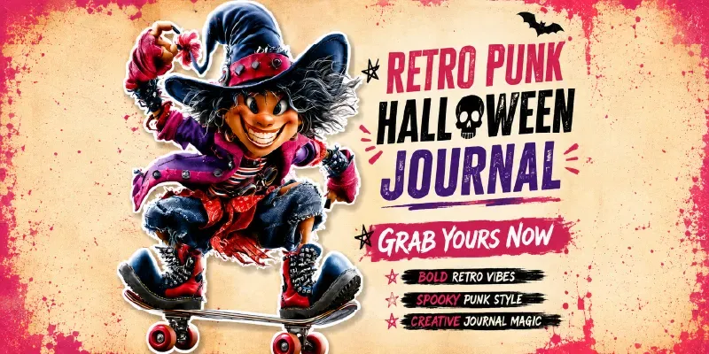 Retro Punk Halloween Junk Journals generated by undefined