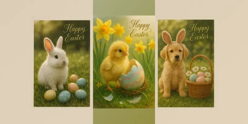 Happy Easter Greeting Cards generated by undefined