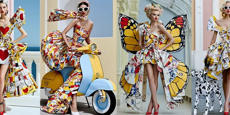 Surreal Vogue Fashion Editorial Photos generated by undefined