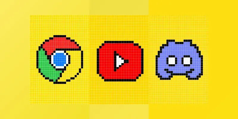 Pixel Grid Icon Posters generated by undefined