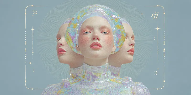 Iridescent Dreamcore Portrait Art generated by undefined
