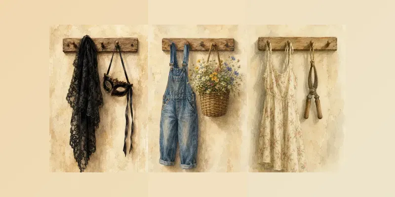 Minimalist Watercolor Peg Rack Art generated by undefined