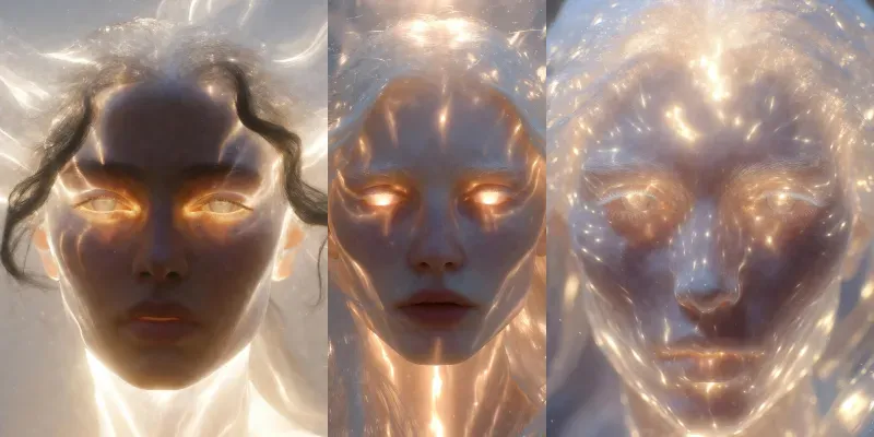 Ethereal Light Being Portrait Systems generated by undefined