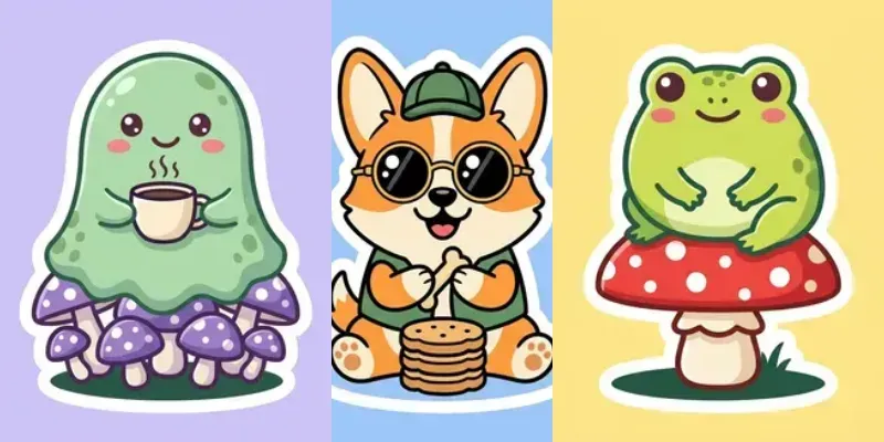 Cute Kawaii Vector Sticker Designs generated by undefined