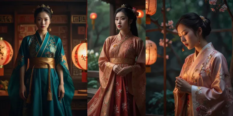 Ethereal Chinese Hanfu Characters generated by undefined
