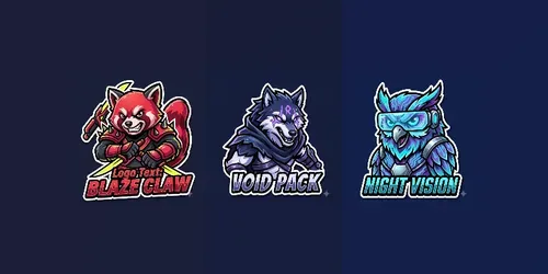 Esports Style Mascot Logo Illustrations generated by gemini-image