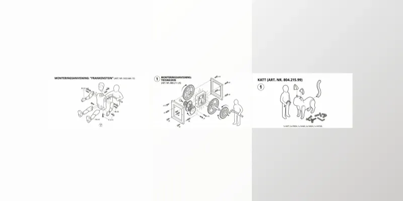 Manual Ikea Style Instruction Art generated by undefined