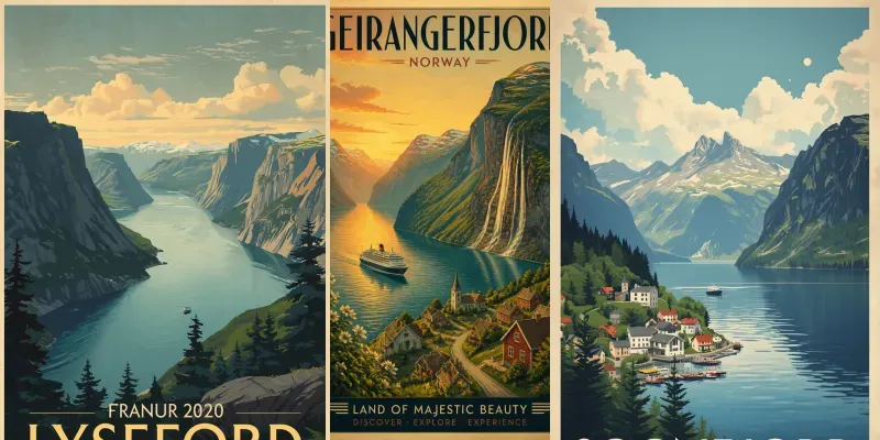 Vintage Fjord Posters generated by undefined