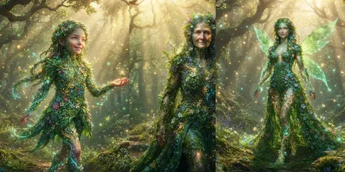 Ethereal Forest Spirits generated by qwen-image