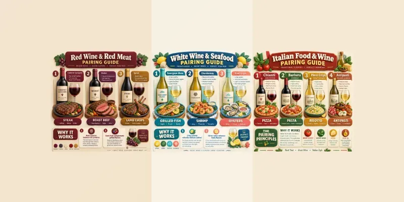 3D Wine Pairing Infographics