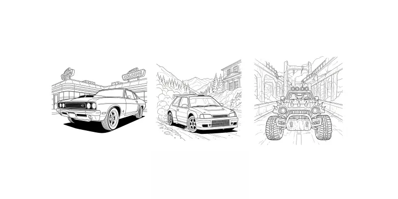 Ultimate Vehicle Scifi Coloring Books generated by undefined