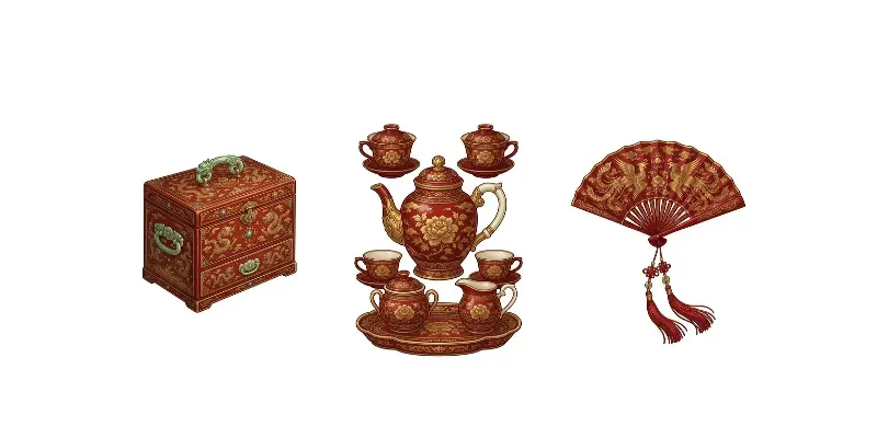 Chinese Empire Palace Red Object Cliparts generated by undefined
