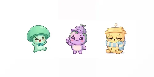 Cute Chibi Object Mascots Sd generated by stable-diffusion