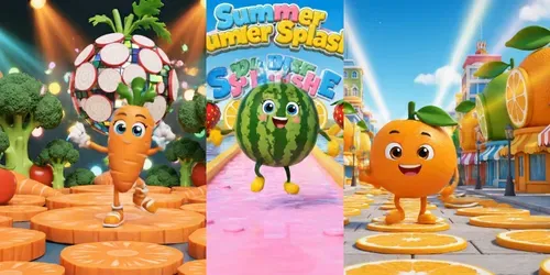 Kids Music Food Education Videos generated by veo