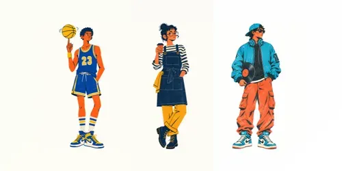 Retro Risograph Streetwear Characters generated by chatgpt-image