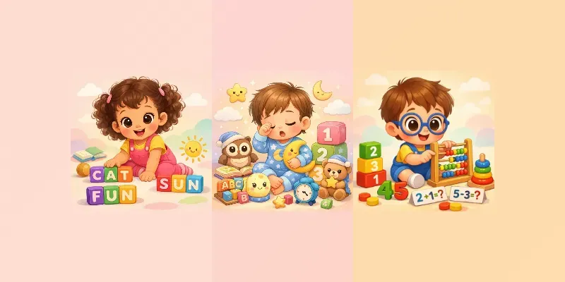 Cute Kids Learning Illustrations generated by undefined