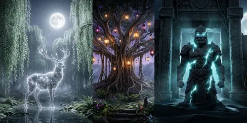 Moonlight Oracle Ethereal Dreamscapes generated by gemini-image