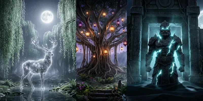 Moonlight Oracle Ethereal Dreamscapes generated by undefined