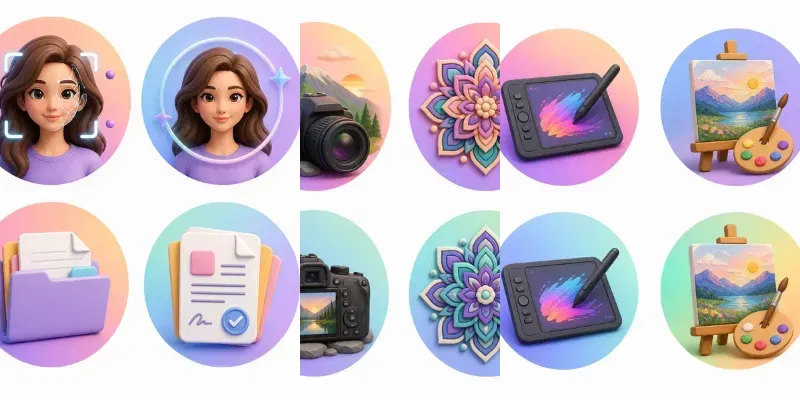 Icon Designs For Social Media Channels generated by undefined