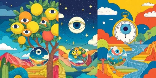 Dreamscape Surreal Eyeball Landscapes generated by midjourney-video