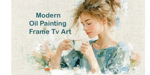 Contemporary Oil Painting Frame Tv Art generated by midjourney