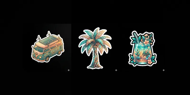 Summer Bliss Stickers generated by undefined