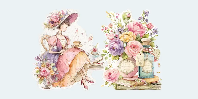 Romantic Sticker Stamperia Clipart Sets generated by undefined