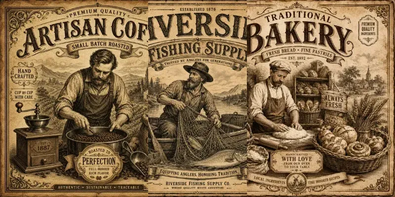 Vintage Rustic Label Art Creators generated by undefined
