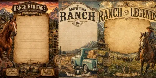 Western Ranch Heritage Posters generated by chatgpt-image
