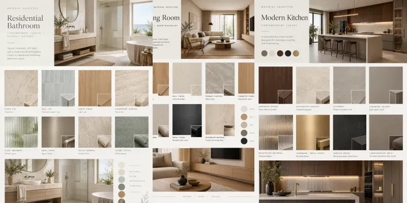 Interior Material Selection Boards