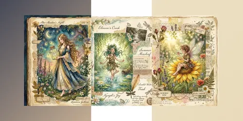 Fantasy Summer Journal Pages generated by gemini-image