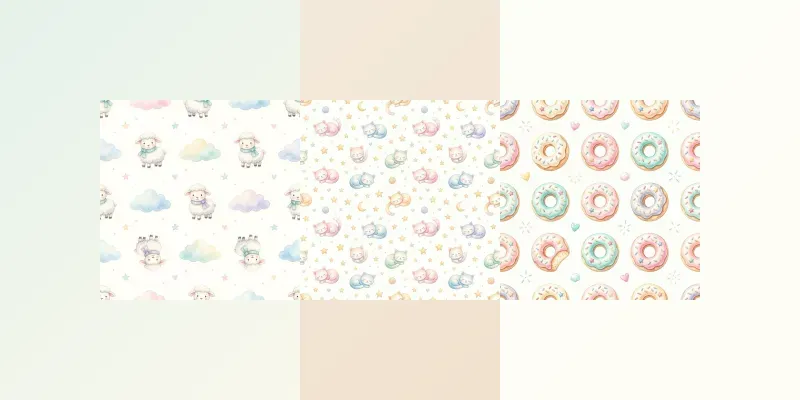 Seamless Watercolor Aesthetic Patterns generated by undefined