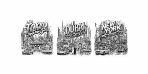 Black White City Sketch Art generated by chatgpt-image