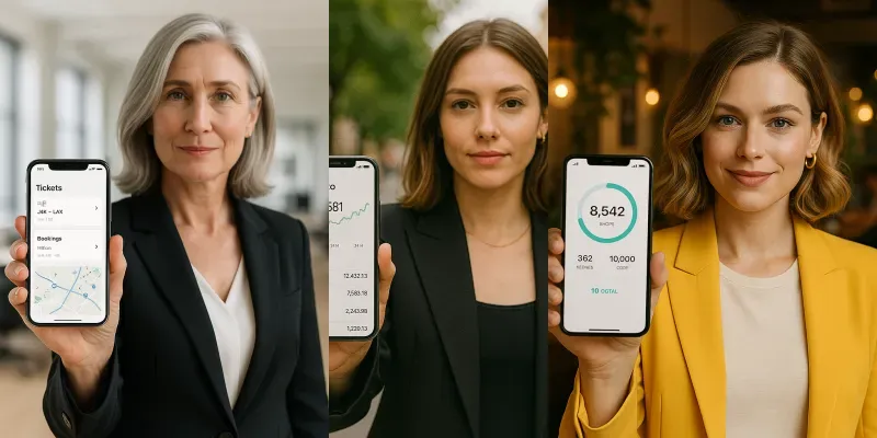 Smartphone Ad Lifestyle Shots generated by undefined