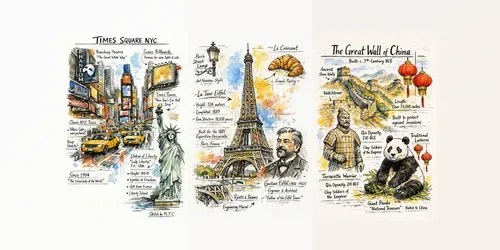Urban Sketch Travel Infographics generated by chatgpt-image
