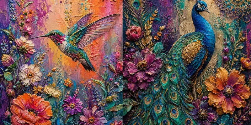 Vintage Boho Impasto Canvas Collections generated by undefined