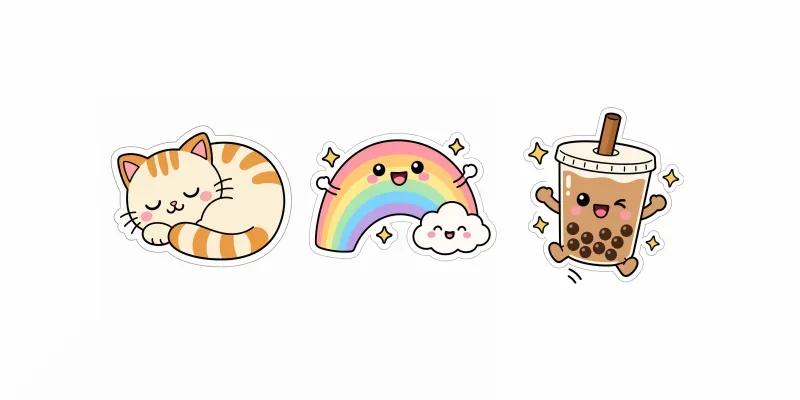 Cute Clipart Sticker Generator generated by undefined