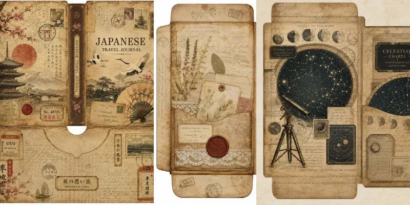 Vintage Travel Folders generated by undefined
