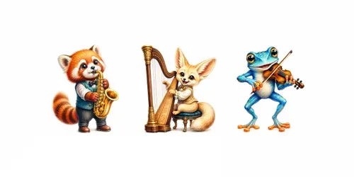 Whimsical Musician Creatures generated by chatgpt-image