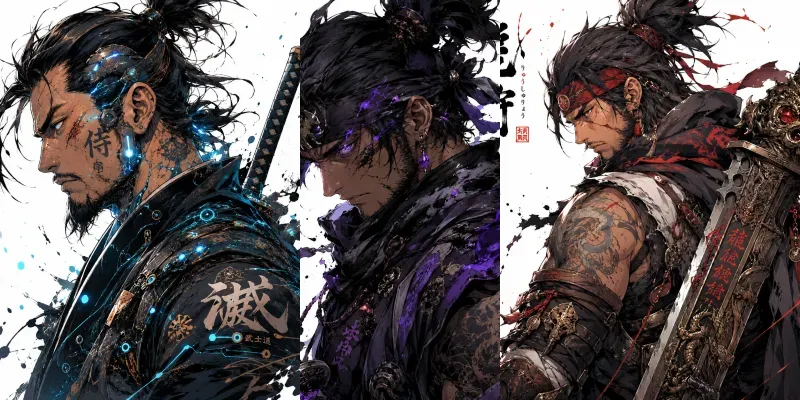 Neo Ink Ronin Portrait Collections 01 generated by undefined