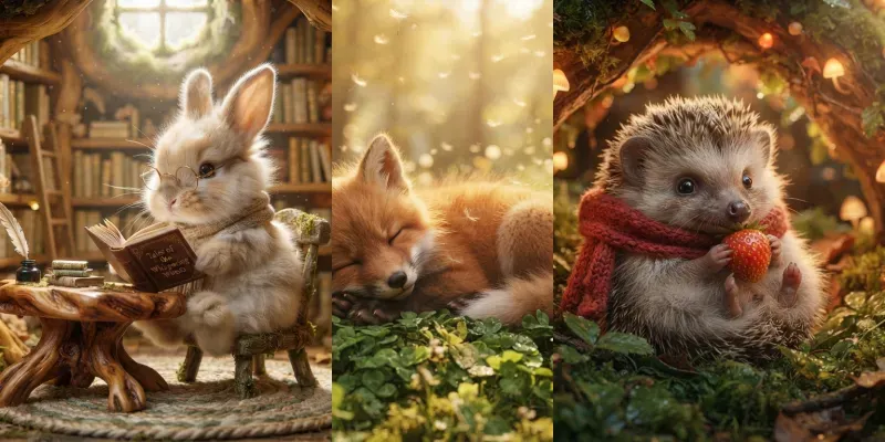 Cute Tiny Animal Worlds generated by undefined