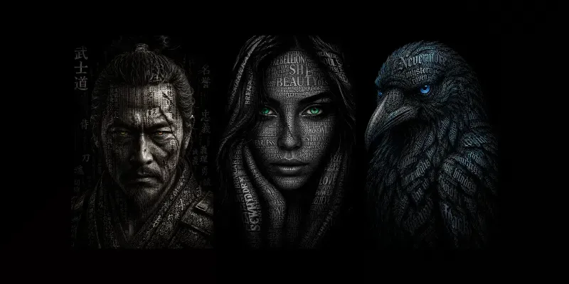 Premium Typographic Portraits generated by undefined