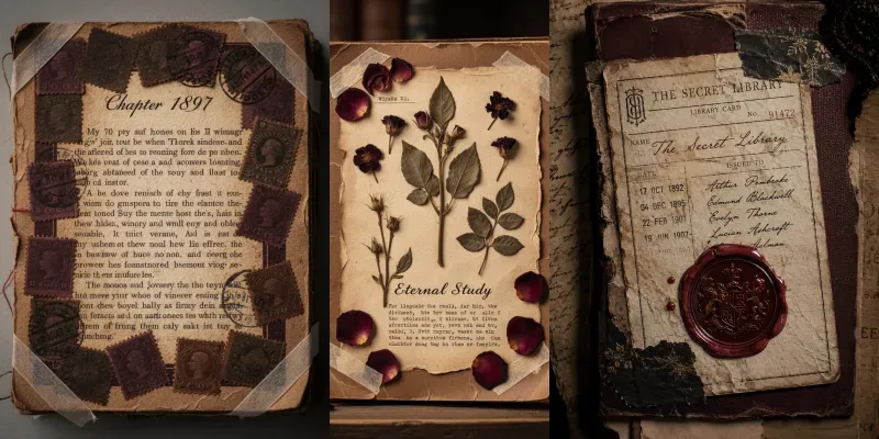 Dark Academia Junk Journal Kits generated by undefined