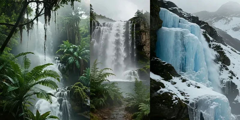Waterfall Mists Slow Motion